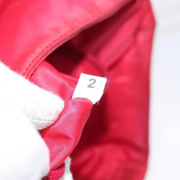 PRADA Hand Bag Nylon Plastic Pink Clear Auth mr1402 - Picture 2 of 14